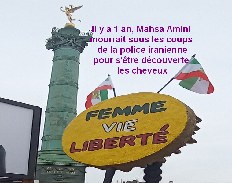 16sept2023 à Paris: Femme-Vie-Liberté, la révolution des femmes Iraniennes