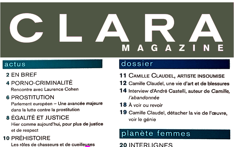 Abonnement à CLARA Magazine :-)